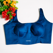 Royal blue sleeveless blouse