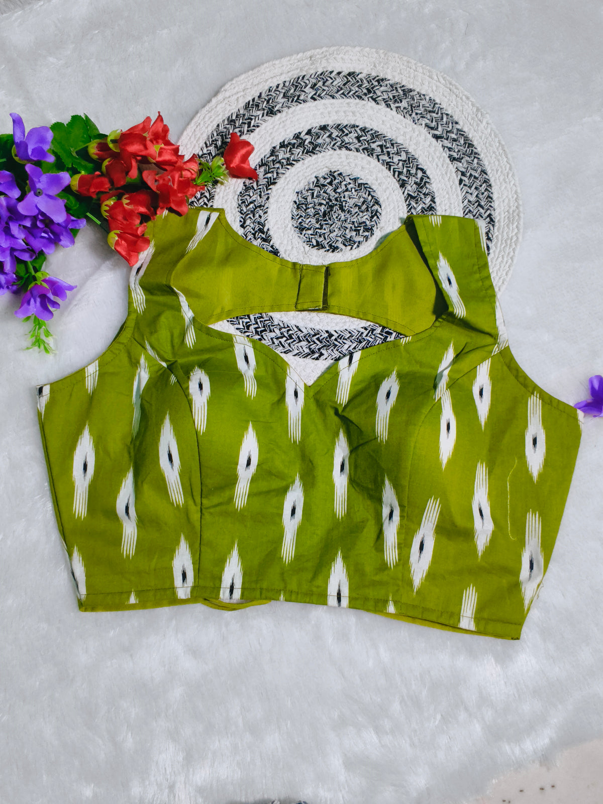 💚Premium Ikat Cotton Designer Blouse 💚